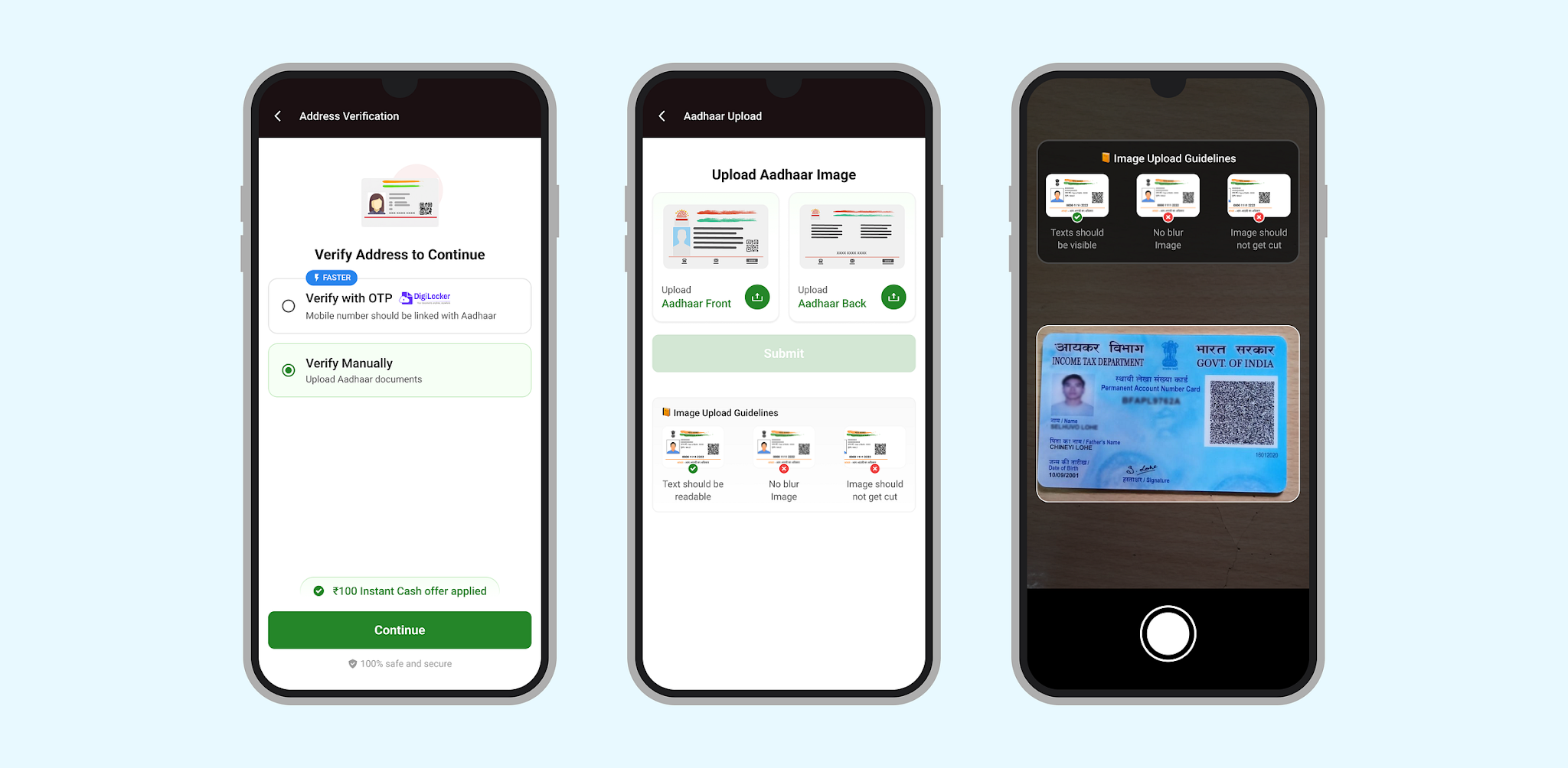 Upload instructions guiding users on a valid ID photo
